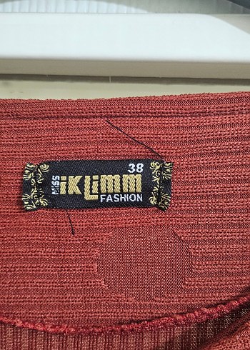 Kemerli Kırmızı Uzun Örgü Kadın Elbise - Görsel 3