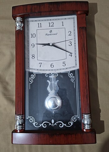 Kahverengi Salıncaklı Duvar Saati - Görsel 2