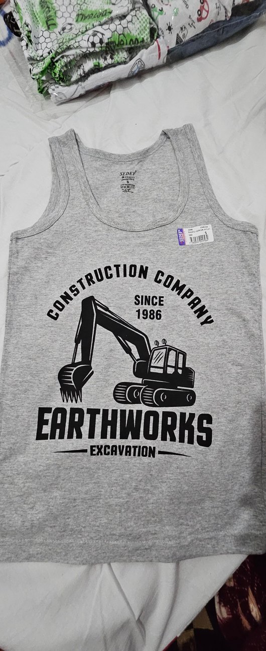 Gri Baskılı Erkek Çocuk Atlet - Görsel 3