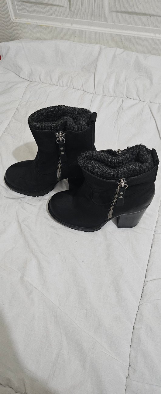 Tokalı Siyah Kadın Biker Botu - Görsel 4