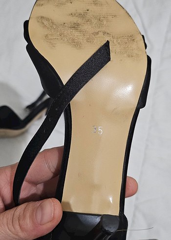 Siyah Stiletto Topuklu Kadın Akşam Ayakkabısı - Görsel 3