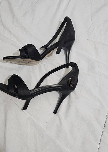 Siyah Stiletto Topuklu Kadın Akşam Ayakkabısı - Görsel 2