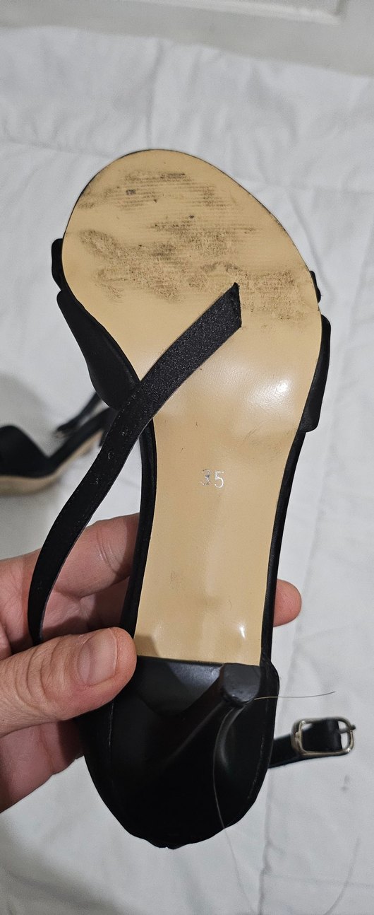 Siyah Stiletto Topuklu Kadın Akşam Ayakkabısı - Görsel 3