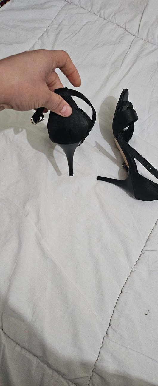 Siyah Stiletto Topuklu Kadın Akşam Ayakkabısı - Görsel 4