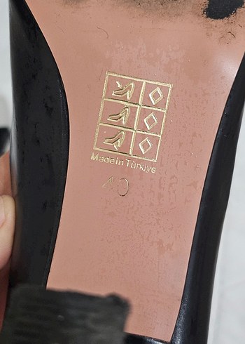 Siyah Rugan Stiletto Topuklu Kadın Ayakkabı - Görsel 2