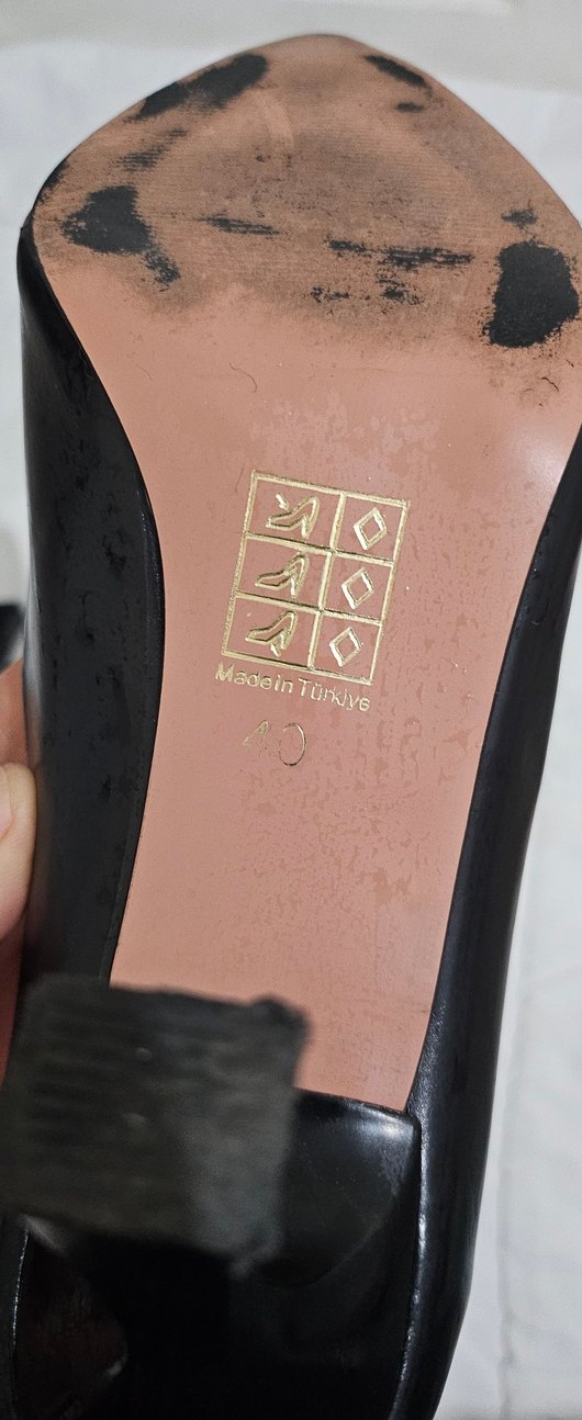 Siyah Rugan Stiletto Topuklu Kadın Ayakkabı - Görsel 2