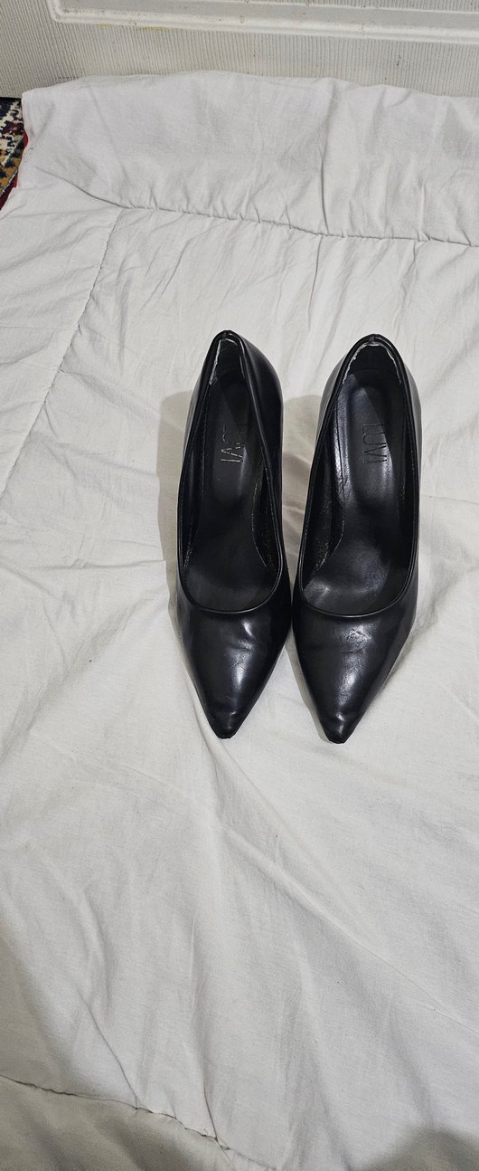 Siyah Rugan Stiletto Topuklu Kadın Ayakkabı - Görsel 4