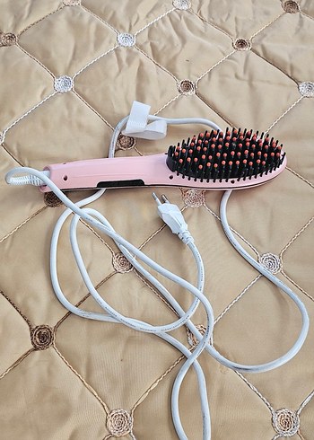 Pembe Saç Düzleştirici Fırça