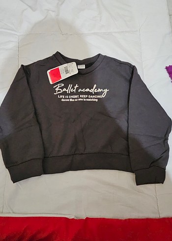 Siyah Baskılı Klasik Kesim Sweatshirt - Görsel 2