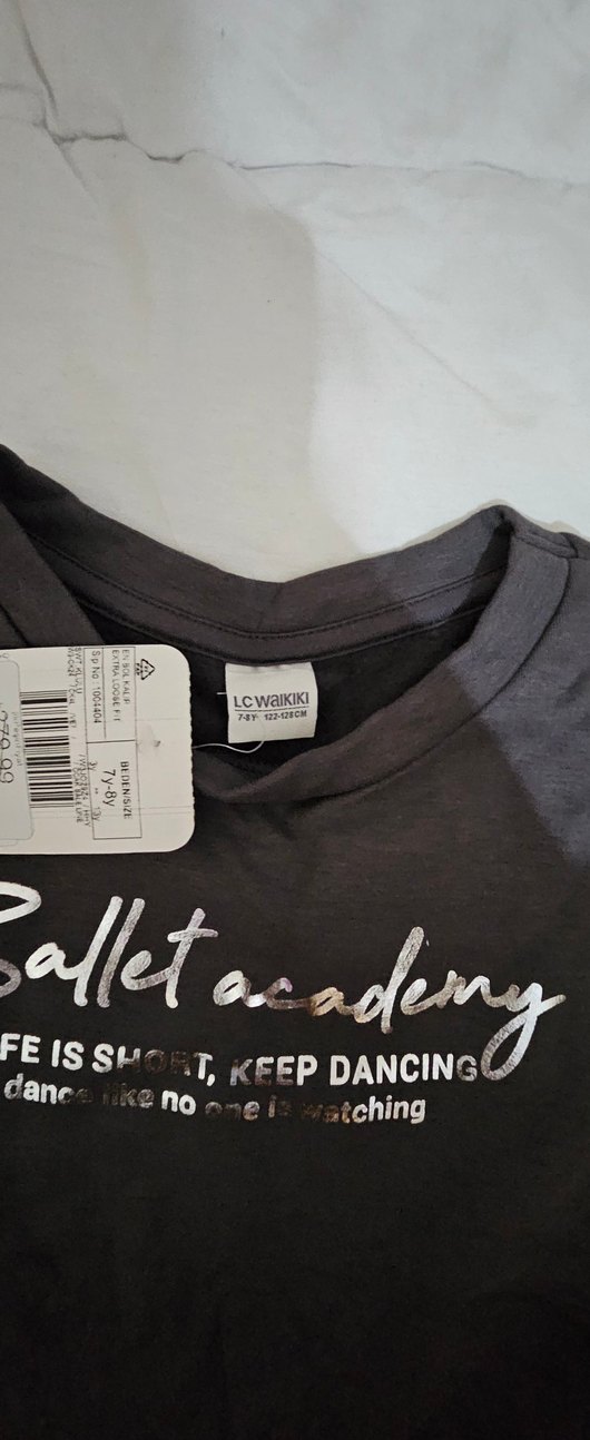 Siyah Baskılı Klasik Kesim Sweatshirt - Görsel 3