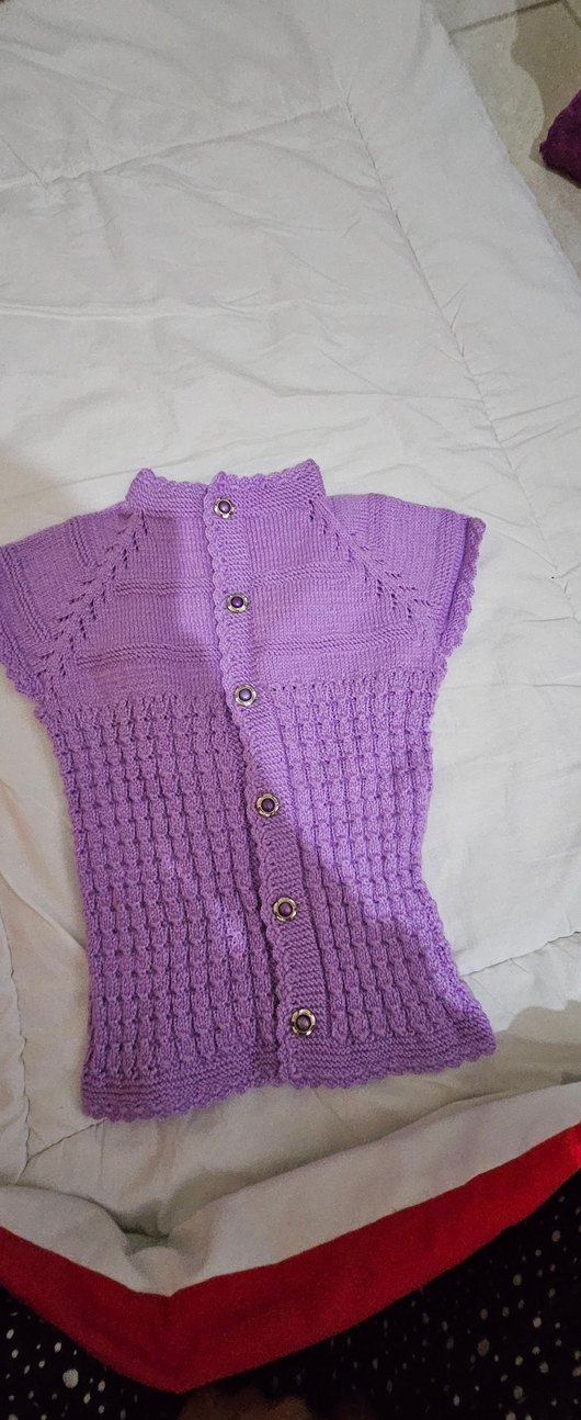 Mor Düz Örgü Hamile Süveter - Görsel 2