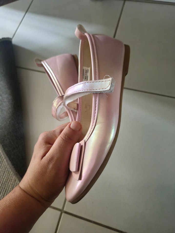 Kızlar için Pembe Tokalı Babet - Görsel 4