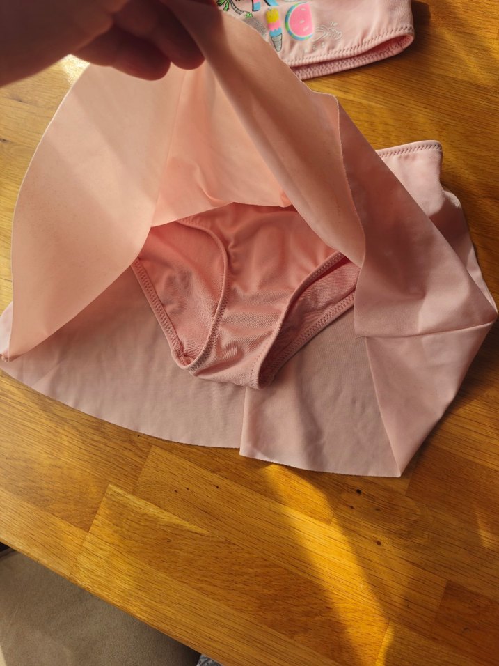 Pembe Nakışlı Kız Çocuk Bikini Seti - Görsel 5