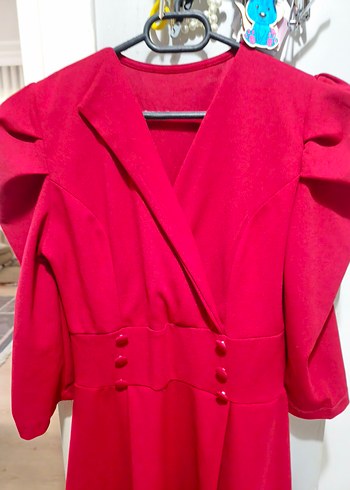 Bordo Düğmeli Uzun Hamile Kabanı - Görsel 3