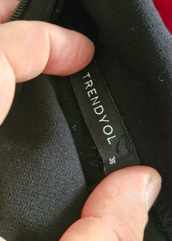 Siyah Drapeli V Yakalı Midi Ofis Elbisesi - Görsel 6