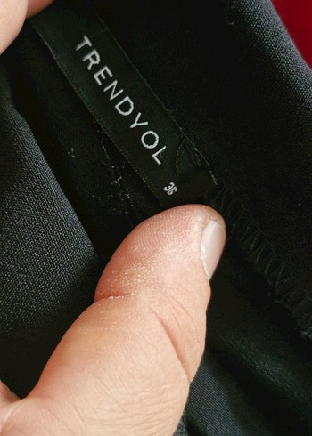 Siyah Drapeli V Yakalı Midi Ofis Elbisesi - Görsel 4