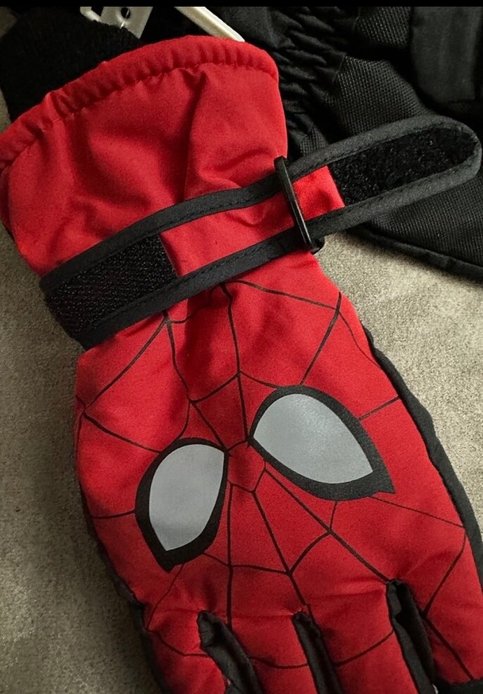 Kırmızı Erkek Çocuk Biker Eldiveni - Görsel 2