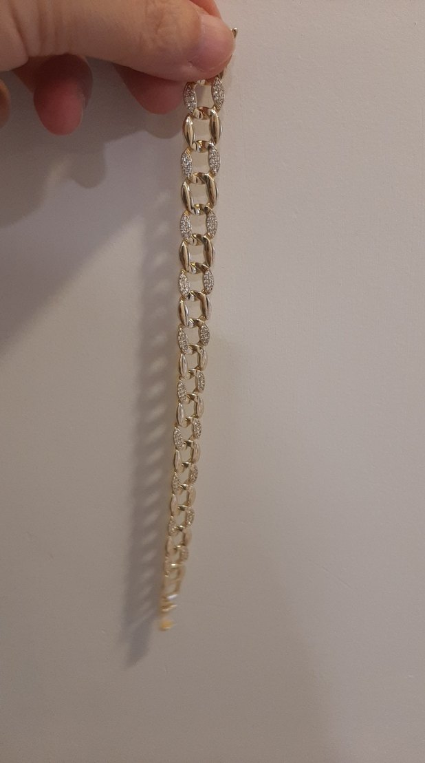 Altın Renk Zincir Detaylı XP Bileklik - Görsel 2