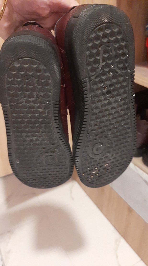 Bordo Yılan Derisi Desenli Spor Ayakkabı - Görsel 4