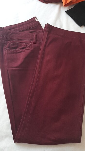 32 Beden bordo Renk İnce kot pantolon