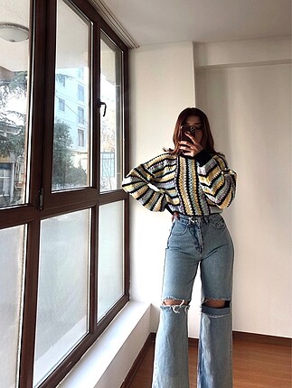 Dizi yırtık jean