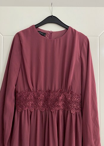 38 Beden bordo Renk Tesettür elbise