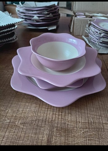 Karaca Pastel Mor Vintage Yemek Takımı - Görsel 9