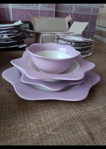 Karaca Pastel Mor Vintage Yemek Takımı - Görsel 6