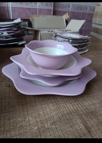Karaca Pastel Mor Vintage Yemek Takımı - Görsel 11