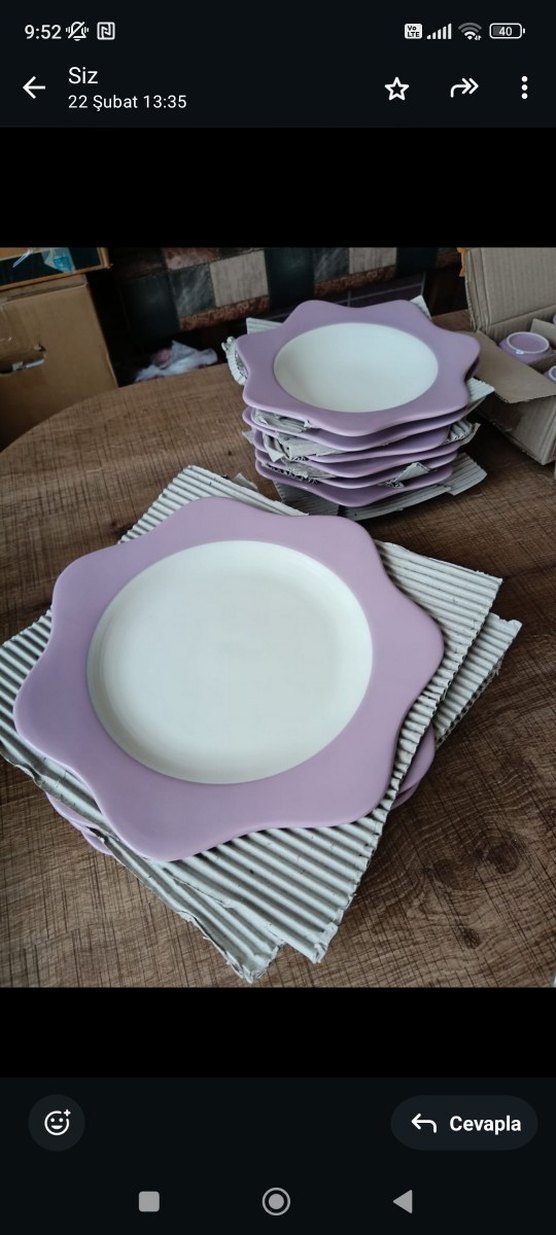 Karaca Pastel Mor Vintage Yemek Takımı - Görsel 4