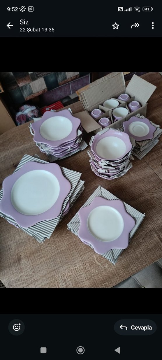 Karaca Pastel Mor Vintage Yemek Takımı - Görsel 2