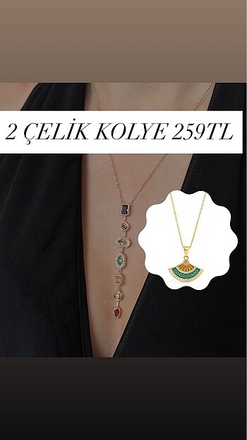ÇELİK KOLYE 2 ADET