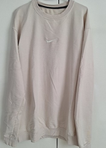 Bej Erkek Sweatshirt Uzun Kollu Basic