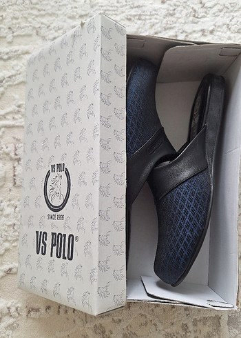 Erkek Mavi Velcro Detaylı Ev Terliği - Görsel 5