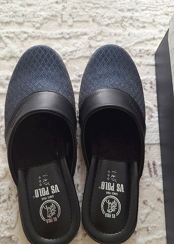 U.S Polo Assn. Erkek Mavi Velcro Detaylı Ev Terliği