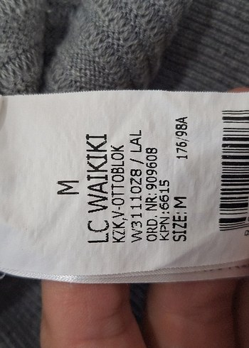 Gri Pamuklu Uzun Kollu Triko Kazak - Görsel 5