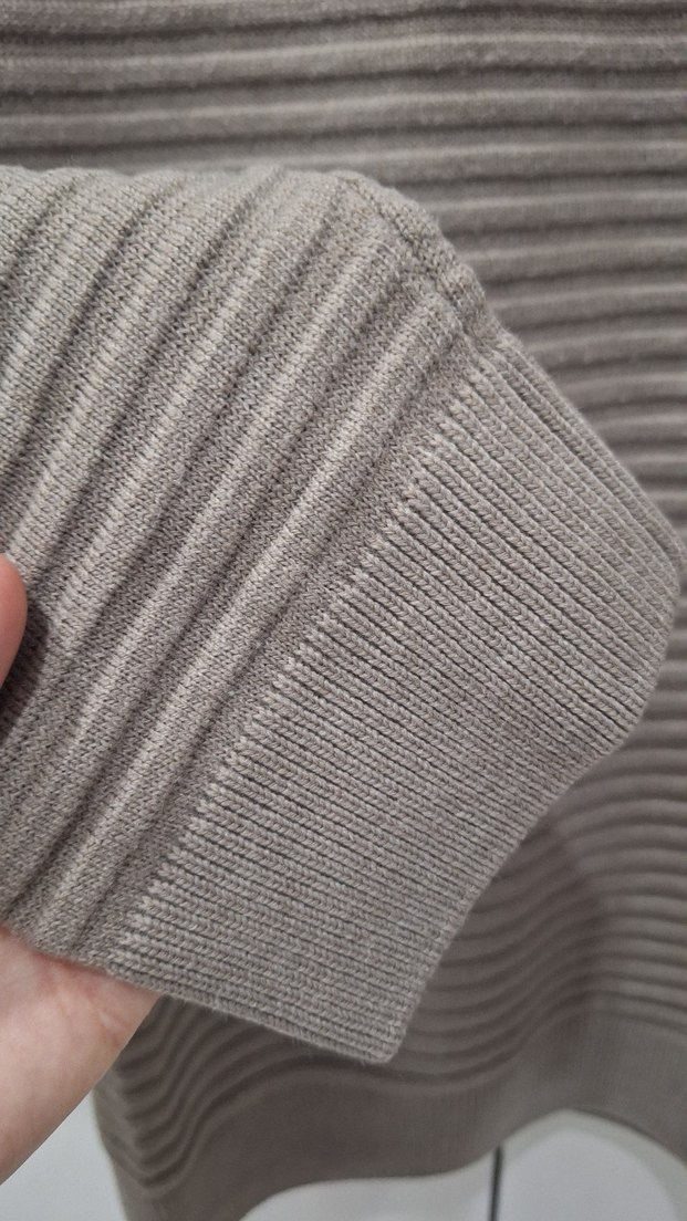 Bej Erkek Keten Triko Kazak - Görsel 3