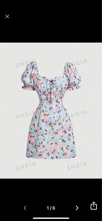 Shein çiçekli kısa elbise