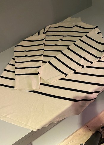 Çizgili Pamuklu Hamile Gömlek - Görsel 3