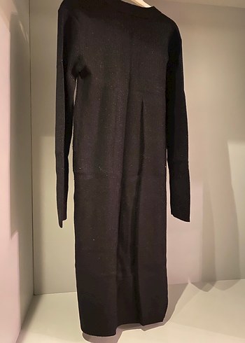 Kadın Siyah Triko Uzun Elbise - Görsel 4