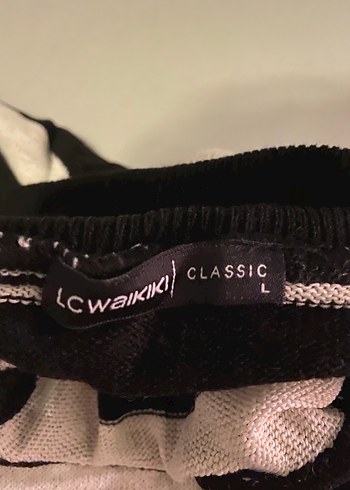 Siyah Beyaz Çizgili Kadın Triko Kazak - Görsel 2