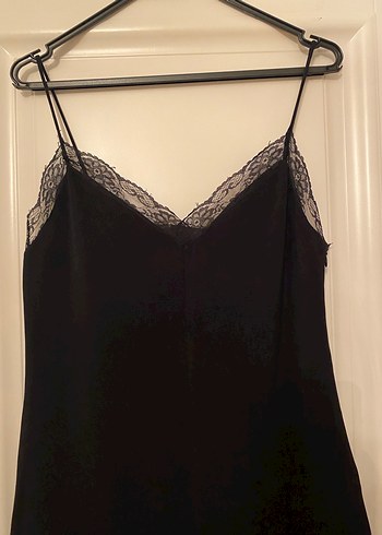 Siyah Uzun Askılı V Yaka Kadın Tulum - Görsel 2