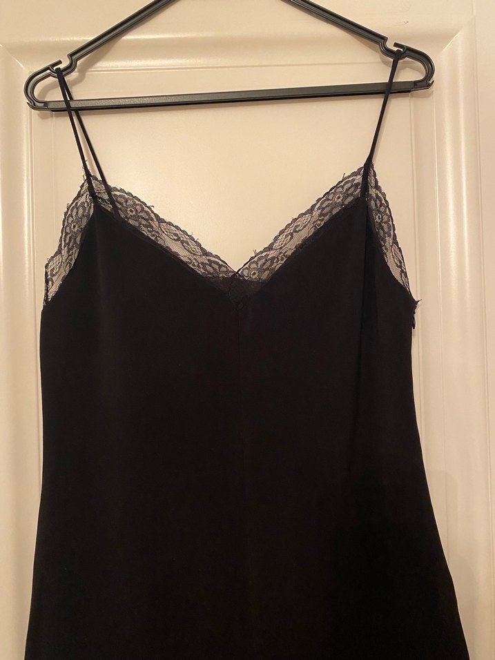 Siyah Uzun Askılı V Yaka Kadın Tulum - Görsel 2