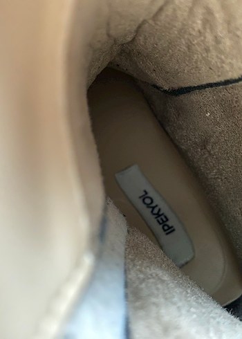 Bej Platform Topuklu Kadın Bot - Görsel 4