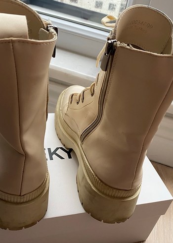 Bej Platform Topuklu Kadın Bot - Görsel 2