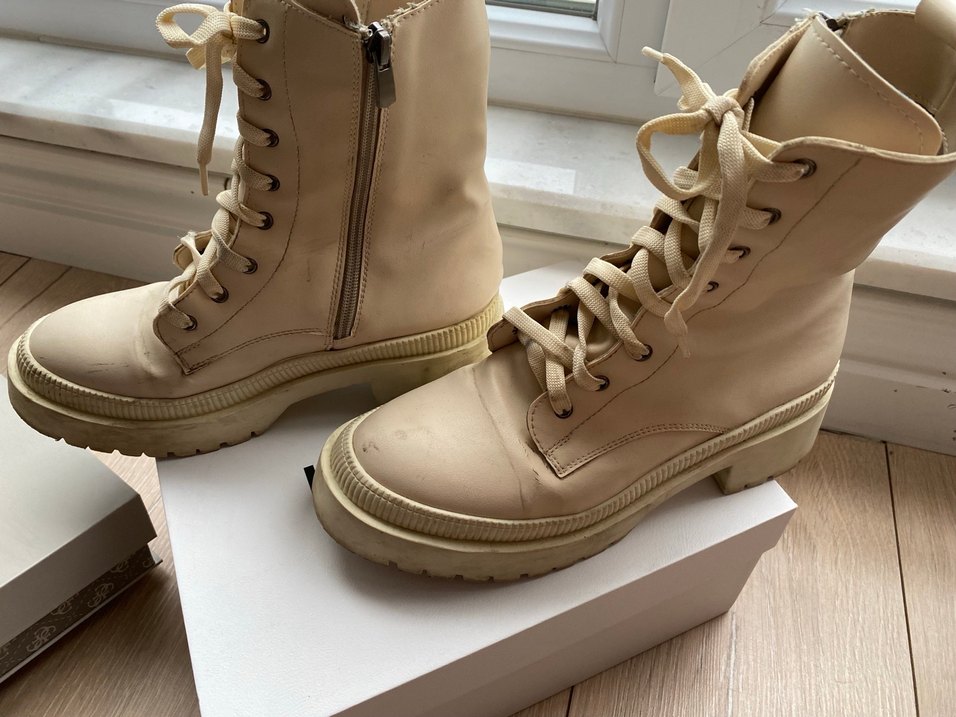 Bej Platform Topuklu Kadın Bot - Görsel 5