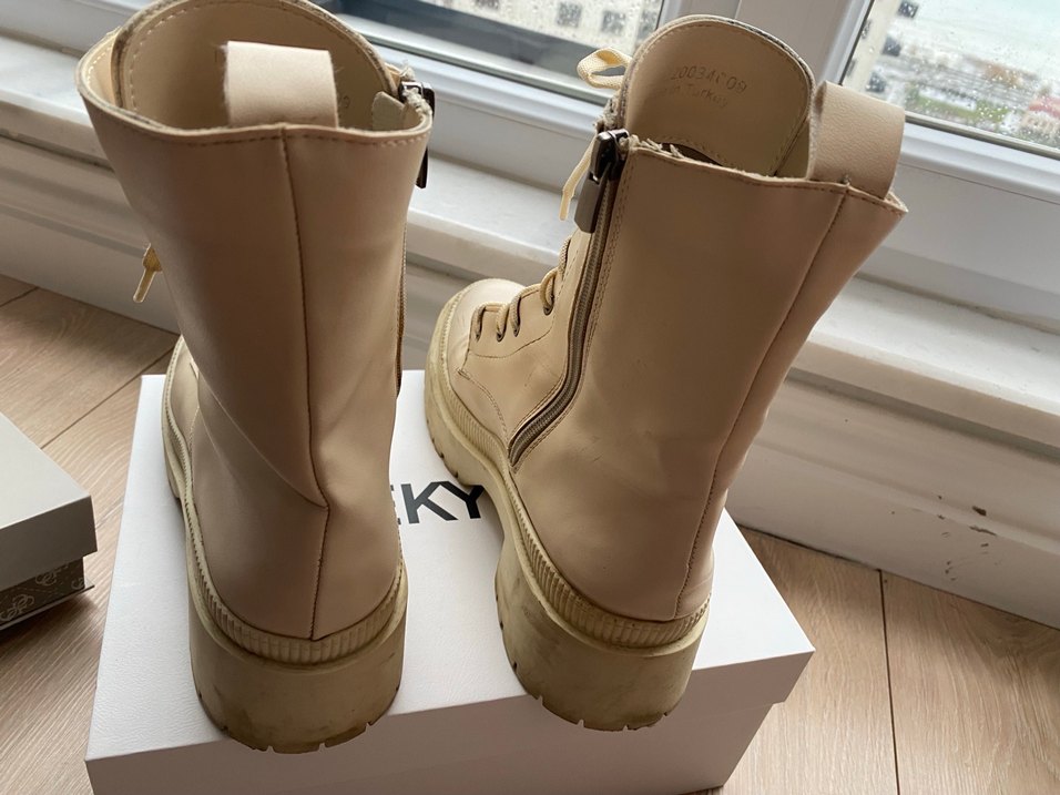 Bej Platform Topuklu Kadın Bot - Görsel 2