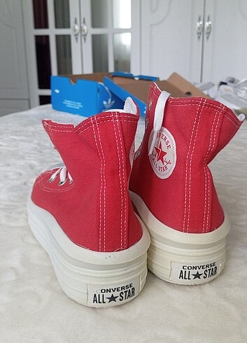 38 Beden kırmızı Renk Converse 