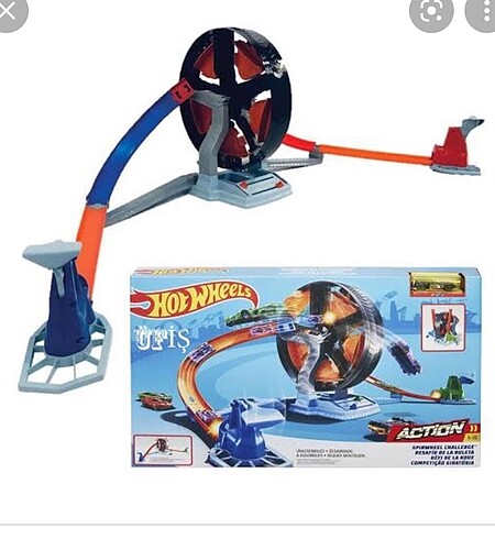 Beden Renk Hotwheels dönen tekerlek yarış macerası