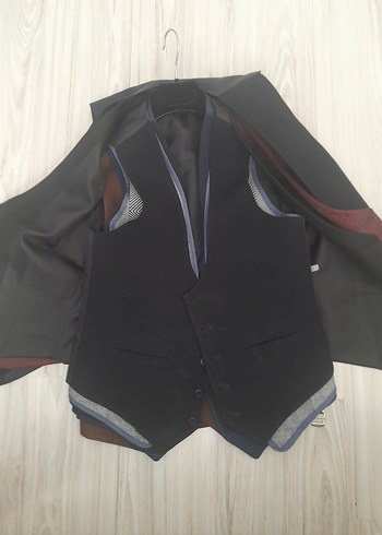 Diğer Gri Denim Erkek Ceket Sırtta Tokalı